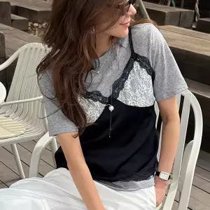 [난닝구] 유텐츠 레이스레이어드반팔티