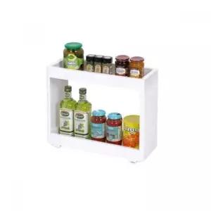 [생활] 이동식선반 2단 슬림카트 수납 정리대