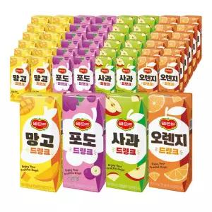 델몬트 드링크팩 190ML 48팩 오렌지 망고 포도 사과