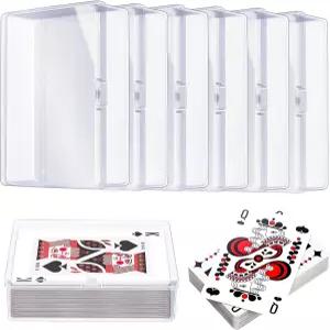 키토이즈 플레이 덱 카드 케이스 클리어 플라스틱 트레이딩 보관함 아크릴 홀더 박스 수집 가능한 호환 각