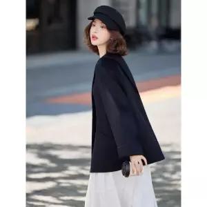 솜브레로스 여자 모직 울 코트 라운드 리버시블 DOS1