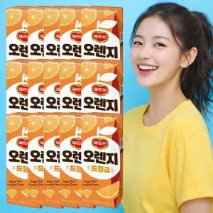 190ml x 24팩 세트 델몬트 오렌지주스 과즙음료 팩주스 어린이용 단체 학교급식 상큼한 초등학교 초등학생