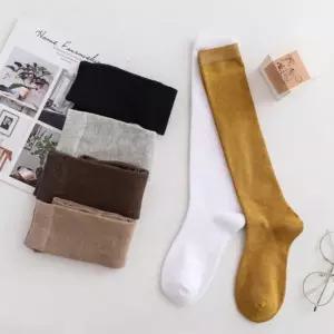 니삭스 양말 여자 무지 무릎 롱 심플 데일리