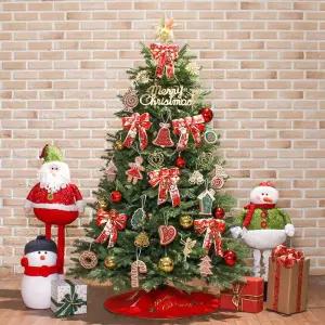 180cm 해피쿠키 전나무 풀세트상가 교회장식겨울 파티 크리스마스 트리 어린이집 소품 분위기좋은 홈파티