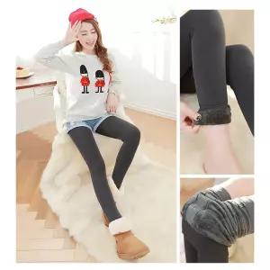 여성 여자 학생 도톰한 퍼 무지 컬러 겨울 레깅스 zwP6+9RVP