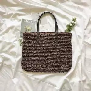 2컬러 베이직한 여행 밀짚형 숄더백