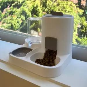 강아지 반자동 급식기 급수기 고양이 애견 물통 사료통 대용량 밥그릇 물그릇 식기