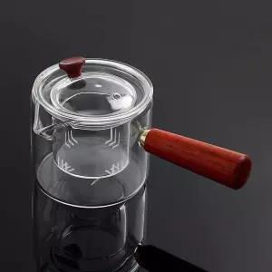 티포트 JJ16WG69 로하티우드핸들 내열유리 차포트(400ml) 티팟