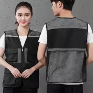 공용 포켓 반사 조끼 매쉬 남자 작업 다포켓