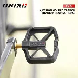 호환  2025년형 ONIRII PD-C 인젝션 카본 파이버 플랫 자전거 페달 초경량 3 베어링 티타늄 액슬 로드산악