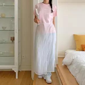 [옷자락] 여자 스커트 끈나시 레이어드 롱원피스