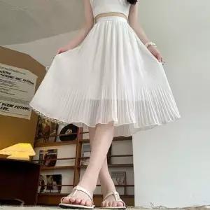 마르소 치마 여름 플리츠 여성쉬폰스커트 솔리드 A라인 슬림핏 쉬폰 UNO2