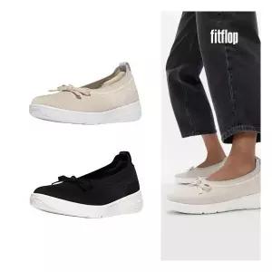 핏플랍 [바로도착][최초가 189,000원] 슈퍼-Q V2 니트 리본 여성 플랫 슬립온 2종 택