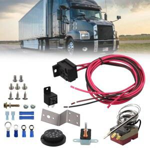 스타 레이싱 조정 가능한 전기 호환 액세서리와 팬 트럭 키트 12V 제어 조절기 자동차 릴레이 온도 와이어 가능 라디에이터