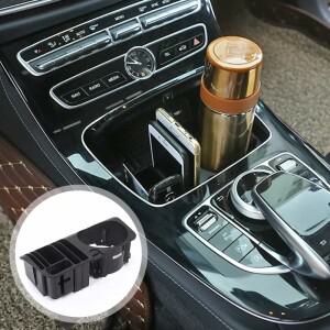 메르세데스 벤츠 C E 클래스 W205 2015-2021용 차량용 물컵 홀더 수납함 휴대폰 중앙