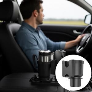 2in 1 컵홀더 확장 어댑터 다용도 병 정리대 차량용 겸 휴대폰 거치대