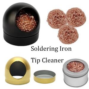 고온 납땜 인두 팁 클리너 스틸 울 메쉬  주석 제거제 도구 유지 관리용 디 솔더링 와이어 스탠드