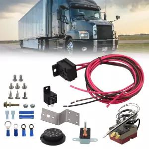 라이언스타 레이싱 조정 가능한 전기 12V 라디에이터 팬 온도 조절기 제어 릴레이 와이어 키트 자동차 트럭