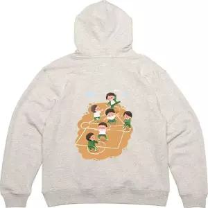 [RIZPICK]기모후드집업 뒷면 오징어게임 추억 놀이터 옷 프린팅