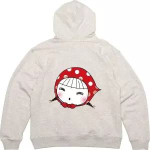 [RIZPICK]기모후드집업 뒷면 소녀 댕기머리 사춘기 그림 프린팅