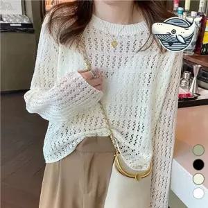 가벼운 여름 데일리 니트 루즈핏 시원한 그물티 그물니트 여름니트 망사니트
