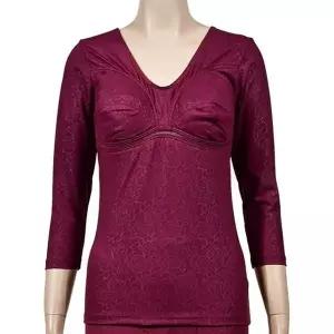 [하프클럽/]근한 기모 플라워 패턴 편안한 착용감 브라내의 상의