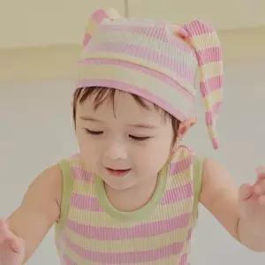 아기 여름 젤라토 래빗 모자 스트라이프 토끼모자 어린이집 남아 여아 보넷 등원룩 리틀티니