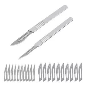 호환  탄소강 외과용 메스 블레이드 핸들 DIY 절단 도구 PCB 모바일 수리 동 수술용 칼 11 23  직송