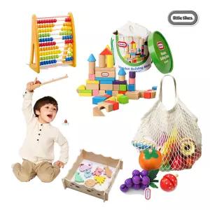 리틀타익스 우든빌딩블럭 100pcs 외 원목 완구 모음 자르기 동물블럭 악기놀이 투키토이