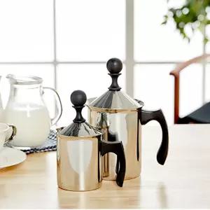 오리스타 수동 우유거품기 스텐 이중망 라떼 스티머