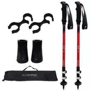 [캠프닉]두랄루민 등산스틱 세트 CP4000 3단조절 초경량 스틱 트레킹폴 워킹 지팡이 등산장비 노르딕워킹