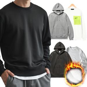 [S~4XL] 겨울 남자 맨투맨/기모/후드티/집업/긴팔티/오버핏/루즈핏/슬림핏/티셔츠/옷/커플티/무지/행사