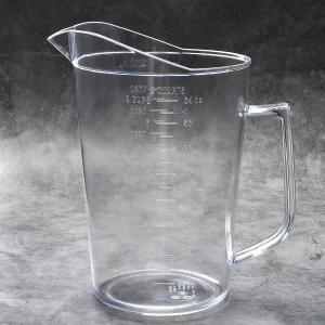 PC 투명 계량컵 2000 플라스틱 비커 이유식 손잡이 비이커 라면물 용기 제빵