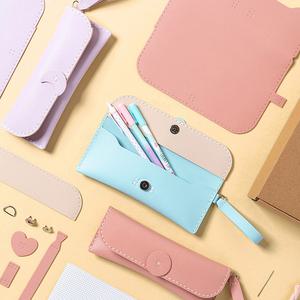 [오피스스쿨] 민화샵 가죽필통 만들기 핸드메이드 필통 3색 코튼캔디필통DIY