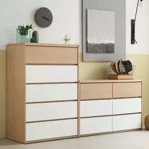 아르메 라떼 서랍장 세트 1200 와이드3단+와이드 5단