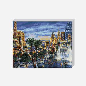 DIY 보석십자수 세트 파리의 밤 40x50cm 풍경 랜드마크 캔퍼스 액자형 비즈