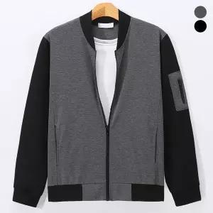 [후앙스]소매 배색 지퍼포인트 블루종 항공점퍼 DRJP3167_P329146178