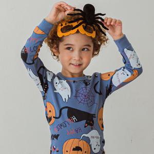 키키스토리 할로윈 네이비 30수 후라이스 실내복  110, 1개