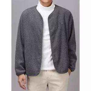 [후앙스]오버핏 양털 스냅 버튼 후리스 자켓 가디건 PWJP8736_P330963061