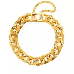 [한국금다이아몬드] 남자 순금 체인 팔찌 컷팅 팔각 24K 37.5g 18K장식