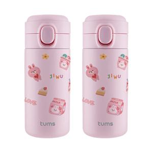 텀스 루나 텀꾸 텀블러 핑크, 300ml, 2개