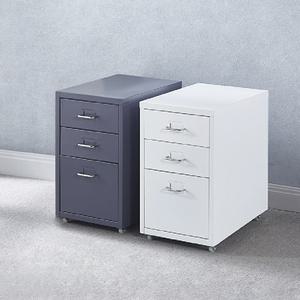 이동식 철제수납장 바퀴달린 3단 서랍장 미니 철재 서랍 이동식서랍장