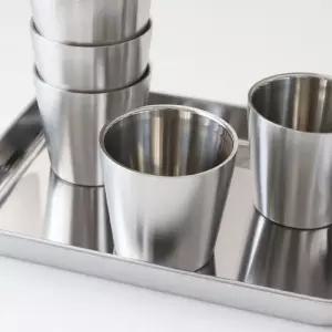 BA 스텐컵 스텐물컵 급식 학교 식당 업소용 omg J 이중 160ml