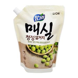 기름기제거 참그린 주방세제 매실청정설거지 리필 1kg