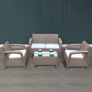 케이가든 보르도 인조 라탄의자 야외테이블 4인세트