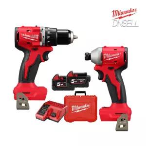 밀워키 M18 BLPP2C3-502C 콤팩트 콤보세트 해머드릴 임팩트 드라이버