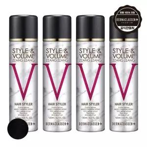 더마클라센 스타일앤 볼륨짱짱 흑채 스프레이 블랙 120ml x4