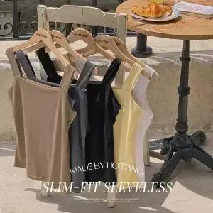 핫핑 [이너추천] 모든계절함께 스판 슬림핏 스퀘어넥 슬리브리스 나시