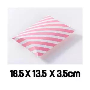 P 반달상자 라인핑크 18.5x13.5x3.5 베개형 오목상자 답례품 선물 포장