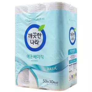 깨끗한나라 에코 베이직 화장지 2겹 50M 30롤 1팩